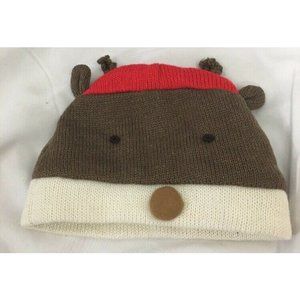 Infant Unisex Reindeer Beanie Hat Snowflake Wishes Christmas